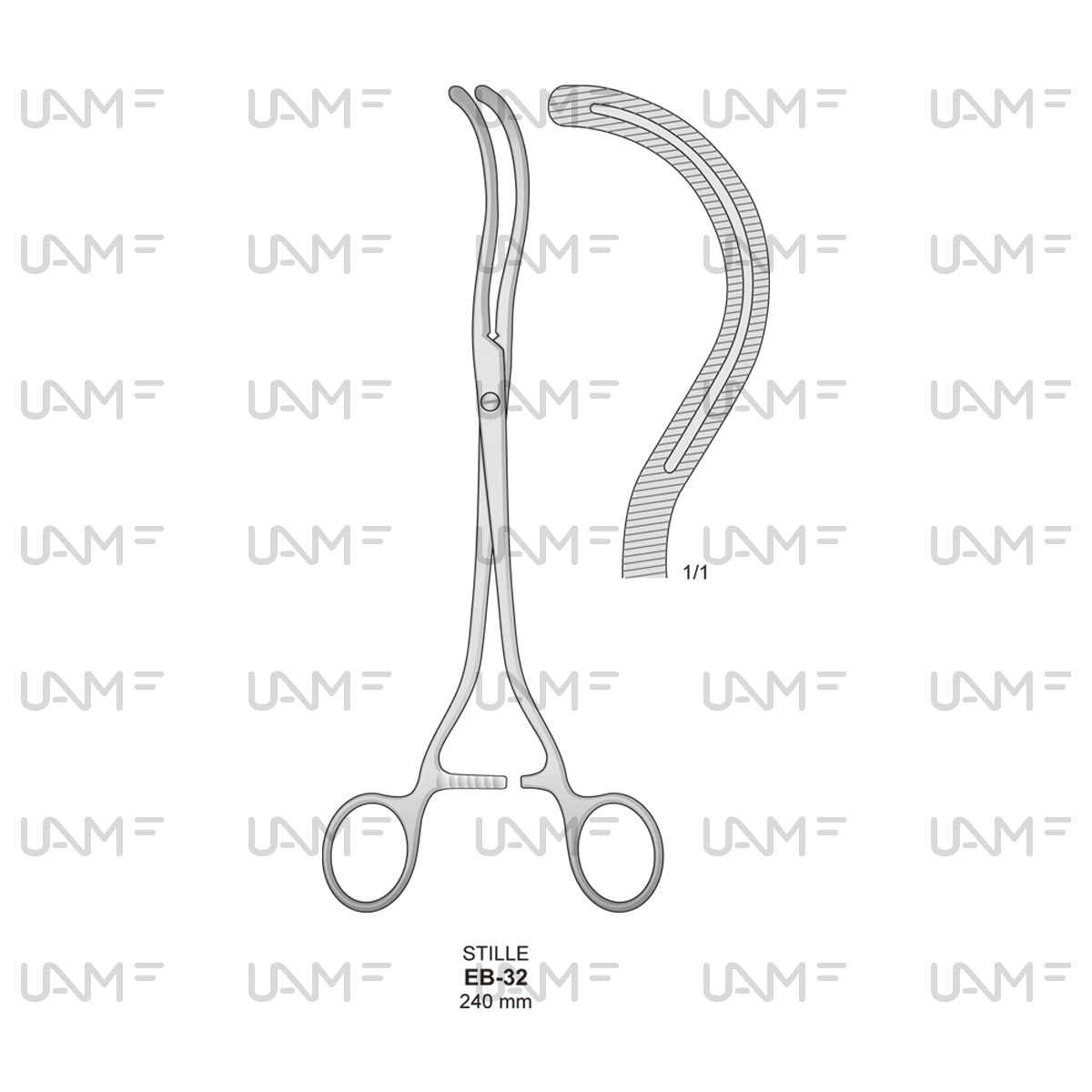 STILLE Kidney pedicle clamps forceps