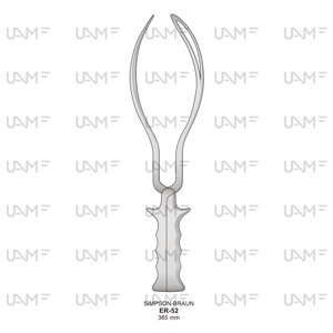 SIMPSON-BRAUN Vaginal specule and Midwifery forceps